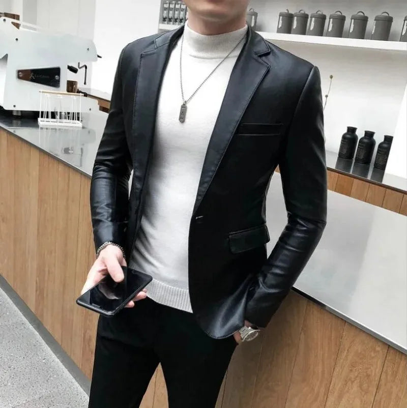 Blazer Masculino de Couro Monzzani MZ210