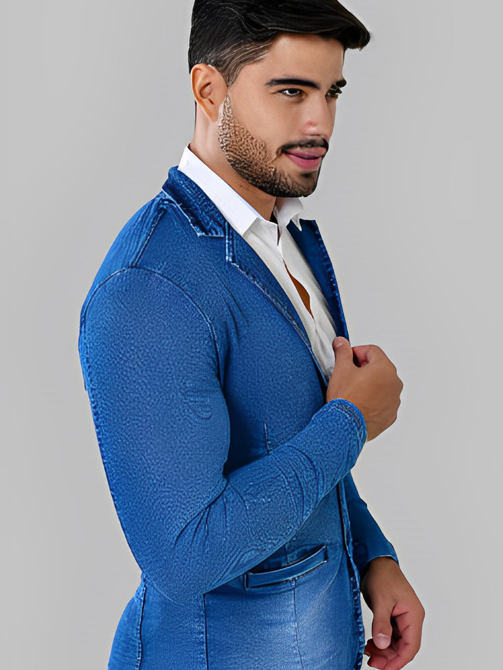 Blazer Masculino Slim Fit Moderno Elegante Elastano casual