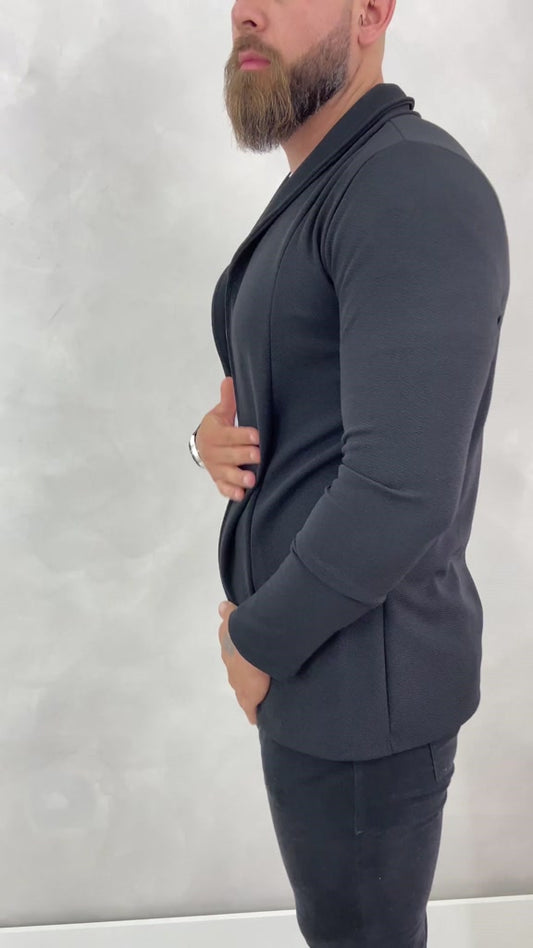 Cardigan Blazer Comprido Longo Masculino Casaco Manga Longa