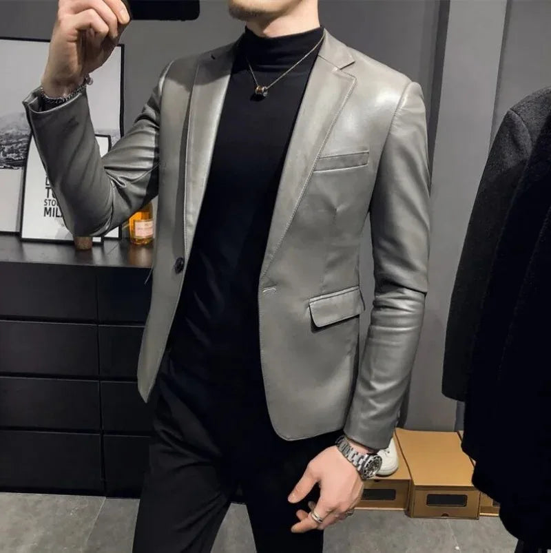 Blazer Masculino de Couro Monzzani MZ210