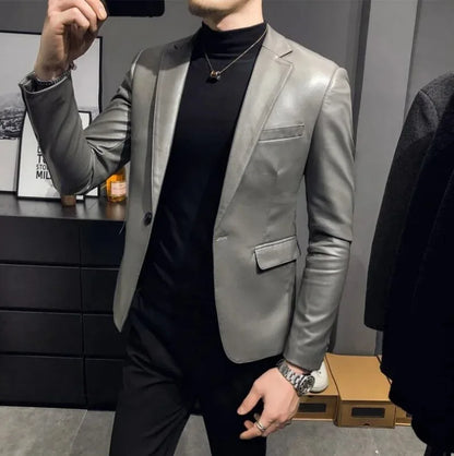 Blazer Masculino de Couro Monzzani MZ210